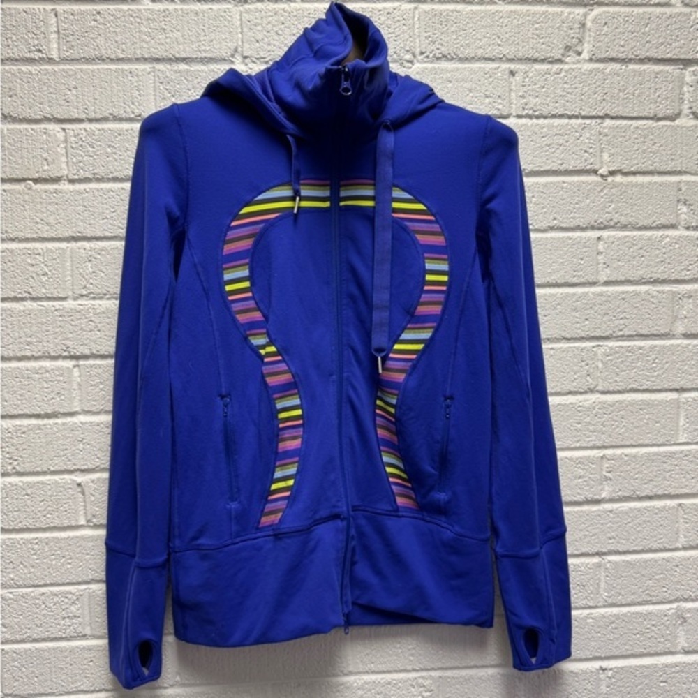 Lululemon Blue Bomber Jacket with Signature Design